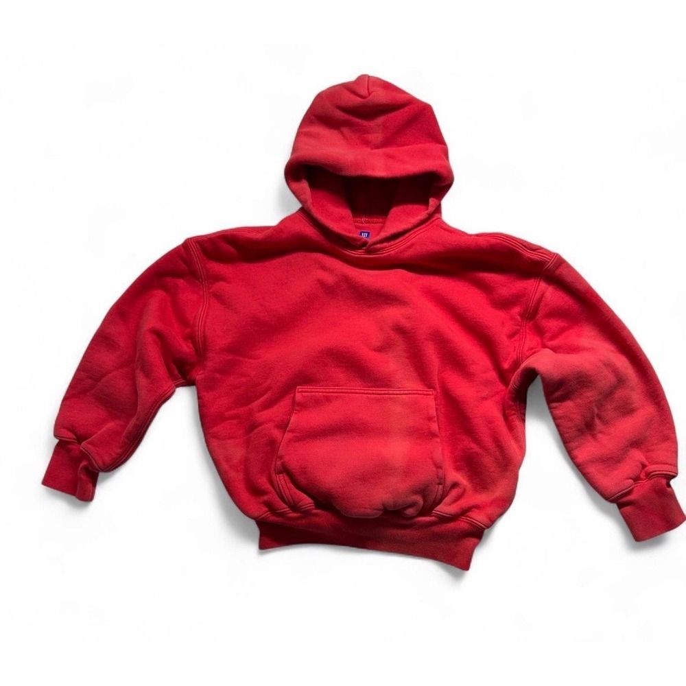 Yeezy Gap Double Layer Hoodie Red Kids Large 701378-00 FA21 Sweatshirt - Picture 1 of 8